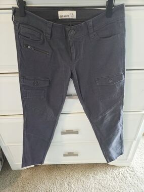 Old Navy Charcoal Skinny Cargo Pants